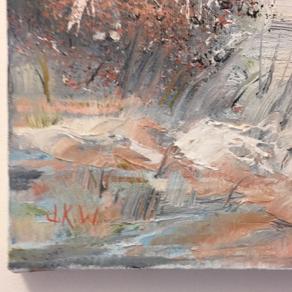 Original Signed Mountain Landscape Painting - Picture 7 of 8